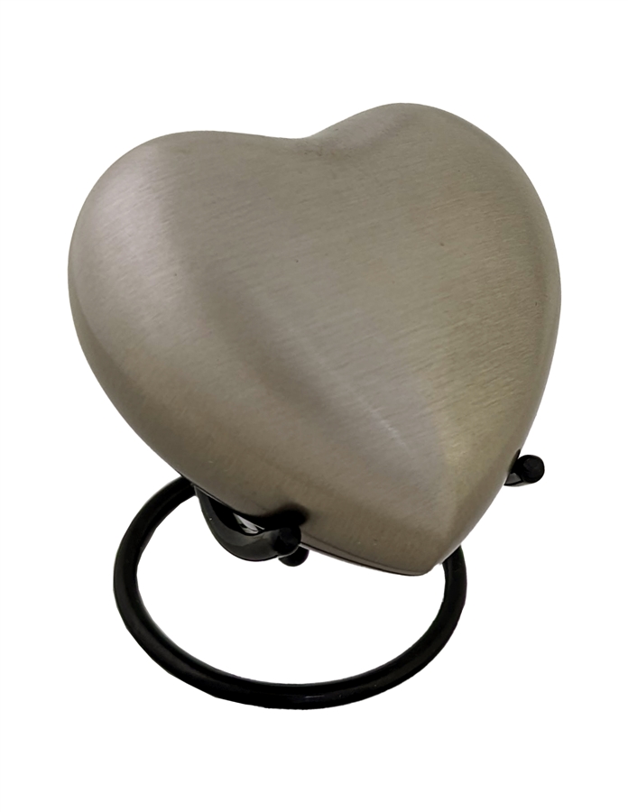 Aluminum Pewter Finish Heart - HS