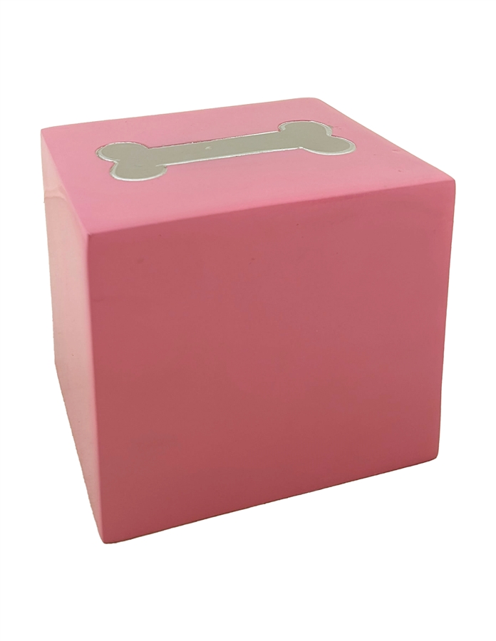 Pink Cube with Dog Bone - MS