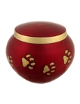 Crimson Red Paw Print - MS