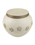 Pearl White Paw Print - MS