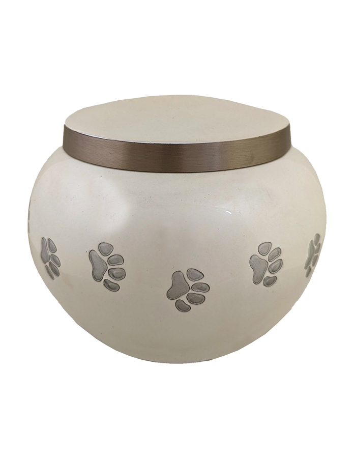 Pearl White Paw Print - IS