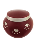 Burgundy Paw Print - MS