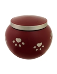 Burgundy Paw Print - IS