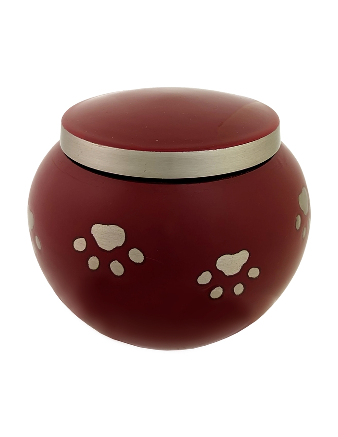 Burgundy Paw Print - IS